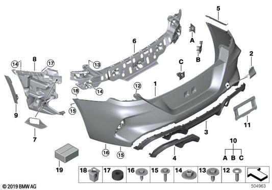 Genuine BMW 51128074346 F93 Connection Wheel Well, Right M (Inc. M8) | ML Performance US US Car Parts