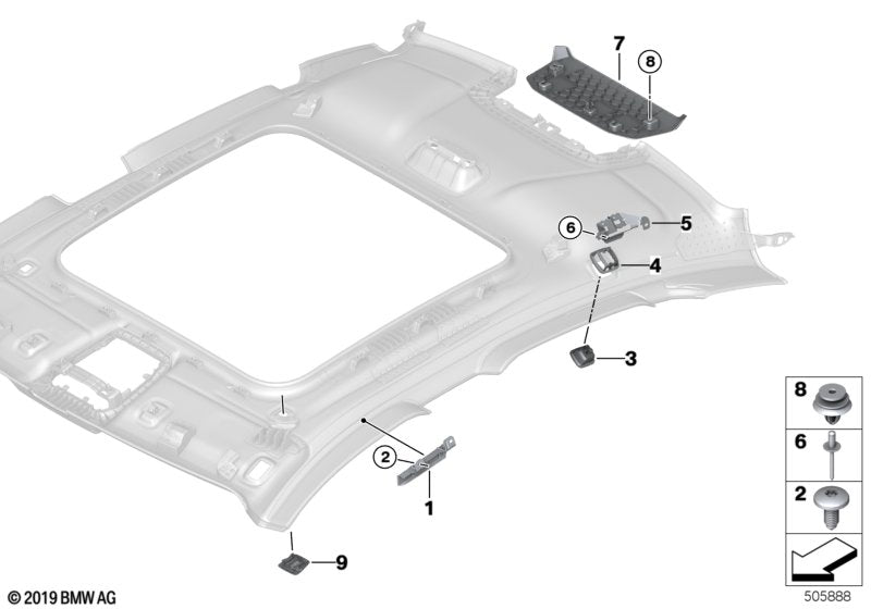 Genuine BMW 51167321756 F16 Clothes Hook OYSTER (Inc. 428iX, 440iX & 440i) | ML Performance US US Car Parts