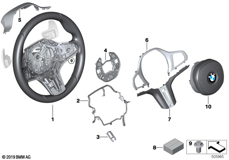 Genuine BMW 32308747365 G21 G29 G20 Connecting Line, Steering Wheel (Inc. 318d, M340i & 320dX) | ML Performance US US Car Parts