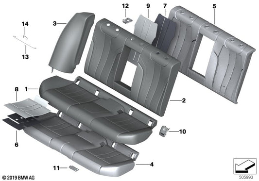 Genuine BMW 52207451012 G30 Cover Isofix CANBERRABEIGE (Inc. 530eX, M550iX & 540dX) | ML Performance US US Car Parts