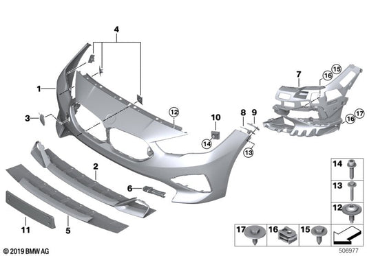 Genuine BMW 51117474596 F44 Support, Fog Lamp Right GESCHLOSSEN (Inc. 228iX, 220d & 218i) | ML Performance US US Car Parts