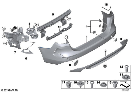 Genuine BMW 51127477434 F44 Mount For Contactless Opening Tailgate (Inc. 228iX, 220d & 218i) | ML Performance US US Car Parts