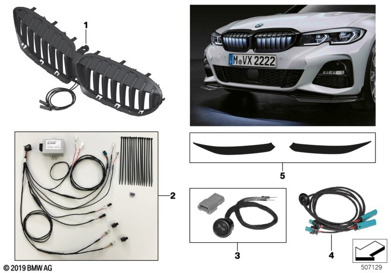 Genuine BMW 63172468335 G20 G30 Button Iconic Glow G30, G20 (Inc. 530iX, 530eX & 330i) | ML Performance US US Car Parts