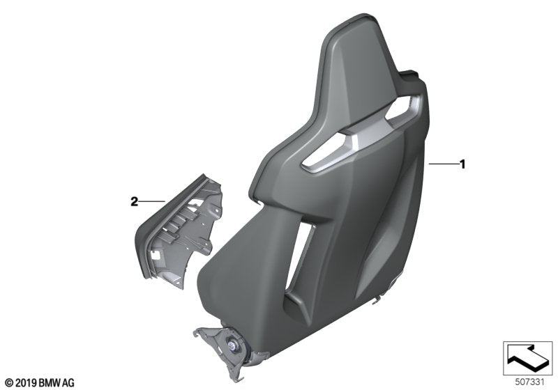 Genuine BMW 52108745527 F93 Cushion Holder, Left (Inc. M8) | ML Performance US US Car Parts