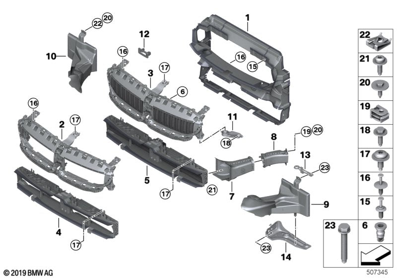 Genuine BMW 51747459157 G20 Air Duct, Radiator RACETRACK (Inc. M340i & M340iX) | ML Performance US US Car Parts