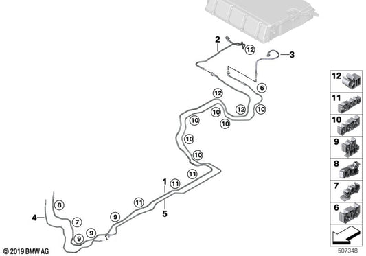 Genuine BMW 16127386648 Fuel Feed Line (Inc. 745LeX, 740LeX & 745Le) | ML Performance US US Car Parts