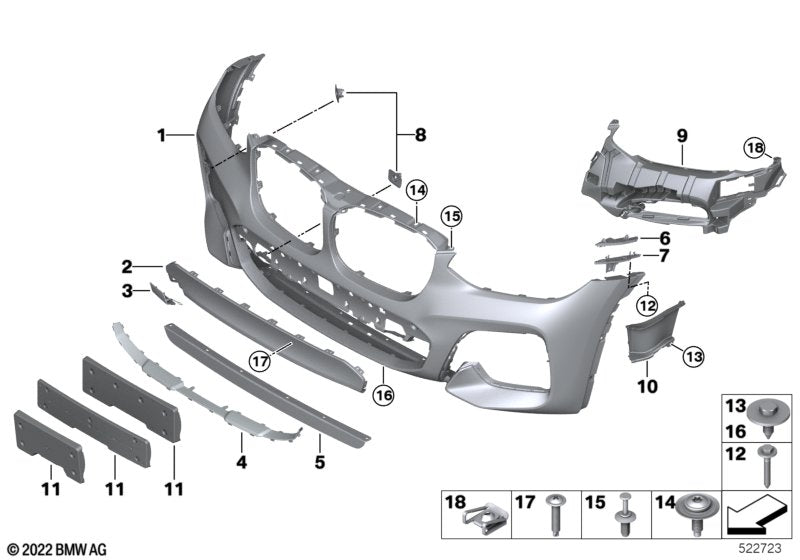 Genuine BMW 51118064606 Flap, Towing Eye, Painted