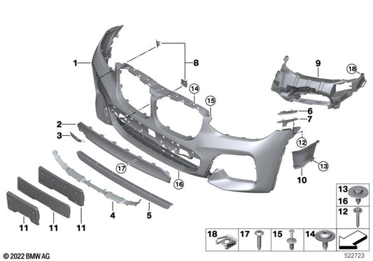 Genuine BMW 51118064606 Flap, Towing Eye, Painted
