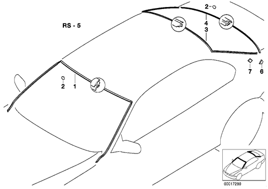 Genuine BMW 51318172745 E39 Cover, Windshield (Inc. 525d, M5 & 525i)