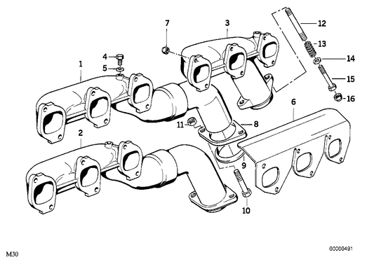 Genuine BMW 11621716884 E24 E28 E34 Stud Bolt M8X95 (Inc. 535i, 730iL & 530i) | ML Performance US US Car Parts