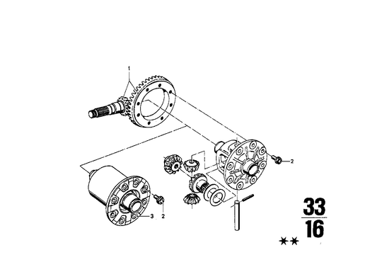 Genuine BMW 33121210742 E21 Crowngear Set I=43:11=3,91 (Inc. 320i, 2002ti & 1602) | ML Performance US Car Parts
