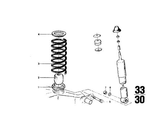 Genuine BMW 33531113587 Coil Spring ROT TURBO (Inc. 2002turbo) | ML Performance US US Car Parts