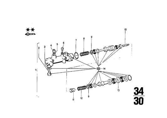 Genuine BMW 34311120478 E12 Brake Master Cylinder 2 KREIS D=23,81 (Inc. 520, 518 & 2000C) | ML Performance US Car Parts