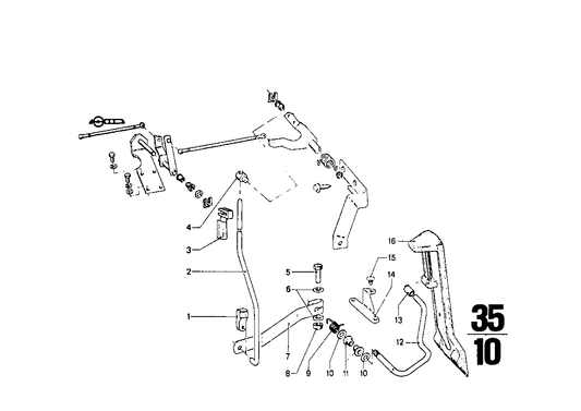 Genuine BMW 35411102054 Accelerator Pedal Assy (Inc. 2002tii, 2002turbo & 2000) | ML Performance US US Car Parts