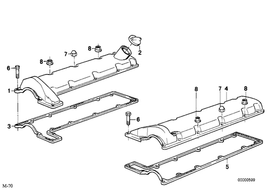 Genuine BMW 11121720338 E32 Rocker Box Cover Right (Inc. 750i, 750iL & 750iLS) | ML Performance US US Car Parts