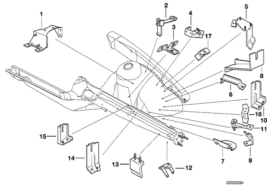 Genuine BMW 41148122555 E36 E36 Bracket, Oil Carrier (Inc. 316i, Z3 1.9 & 318is) | ML Performance US Car Parts