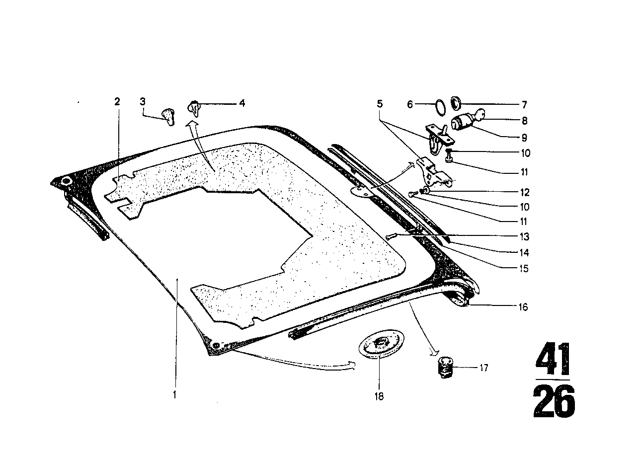 Genuine BMW 51241801453 Catch With Key (Inc. 3.0S, 2500 & 3.0Si) | ML Performance US US Car Parts
