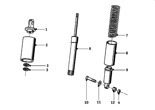 Genuine BMW 31412054031 Shock Absorber, Front (Inc. R26 & R27) | ML Performance US US Car Parts