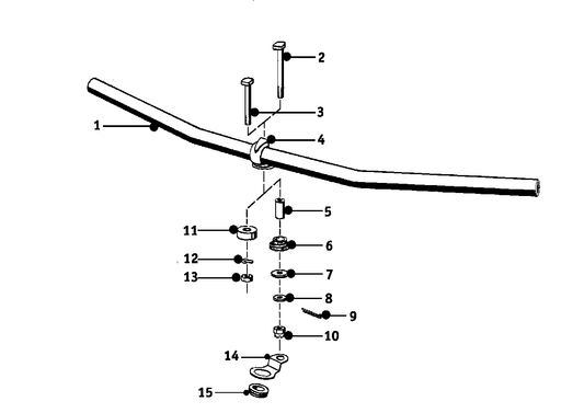 Genuine BMW 32710015917 Handlebar (Inc. R69, R26 & R50) | ML Performance US US Car Parts