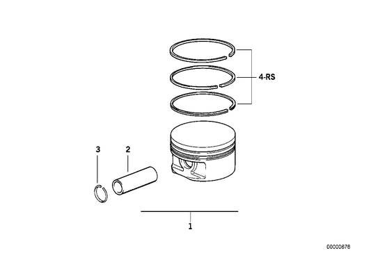 Genuine BMW 11250031822 E38 E31 E39 Alusil Piston Rings Repair Kit (+0,50) (Inc. 740iL, 540iP & 840Ci) | ML Performance US US Car Parts