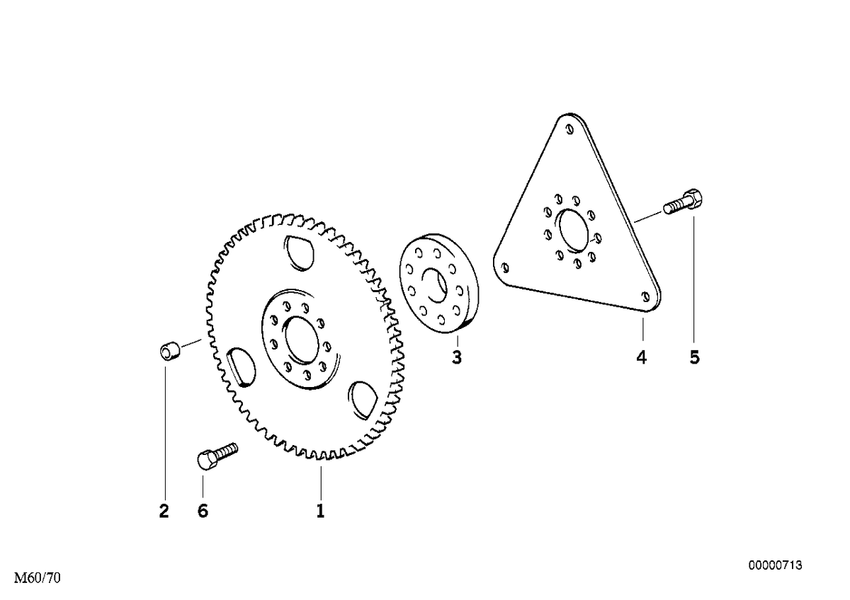 Genuine BMW 24401421305 E39 E31 E34 Driving Plate (Inc. 535i, 540i & 730iL) | ML Performance US US Car Parts