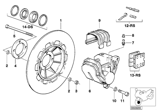 Genuine BMW 34112311198 Brake Rotor, Black, Right (Inc. R 80 GS, R 100 R & R 100 GS) | ML Performance US US Car Parts