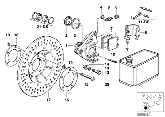 Genuine BMW 34112301359 Repair Kit, Brake Pads ATE (Inc. R65LS, R65 & R65T) | ML Performance US US Car Parts