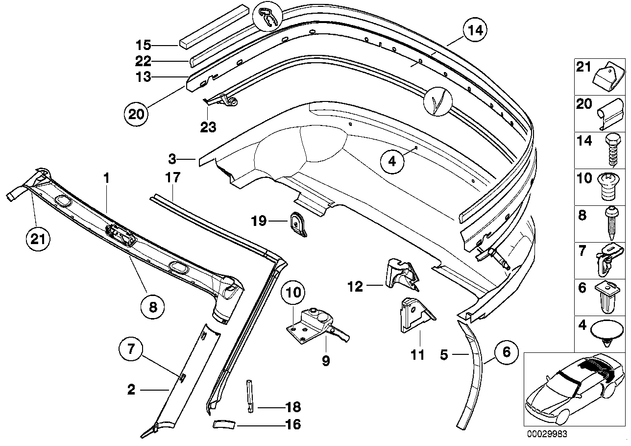 Genuine BMW 51718397928 E36 Sealing RECHTS (Inc. Z3 3.0i, Z3 2.0 & Z3 2.2i) | ML Performance US Car Parts