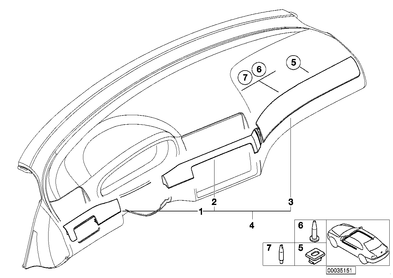 Genuine BMW 51457155762 E46 Set Of Wooden Covers, Cockpit PAPPEL RAUCHGR. (Inc. 320Ci, 325Ci & 316Ci) | ML Performance US Car Parts
