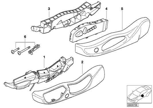 Genuine BMW 52108261345 E53 Trim, Seat Outer Left PASTELLGRUEN (Inc. X5) | ML Performance US US Car Parts