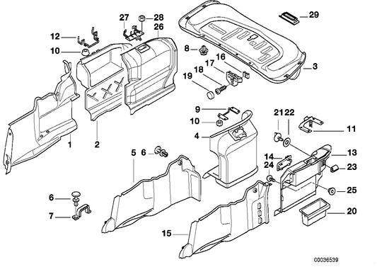 Genuine BMW 51478208983 E38 Bracket F Left Trunk Trim (Inc. 728iL, 725tds & 730iL) | ML Performance US US Car Parts