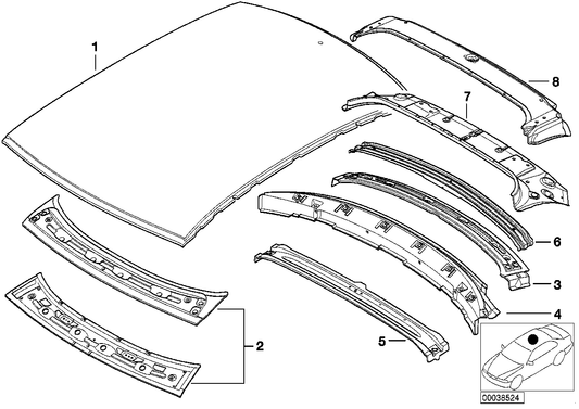 Genuine BMW 41328228246 E46 Upper Apron (Inc. 330i, 316i 1.6 & 330d) | ML Performance US US Car Parts
