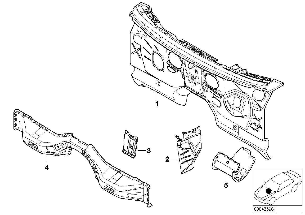 Genuine BMW 41118265567 E53 Left Reinforcement Floor Panel (Inc. X5) | ML Performance US US Car Parts