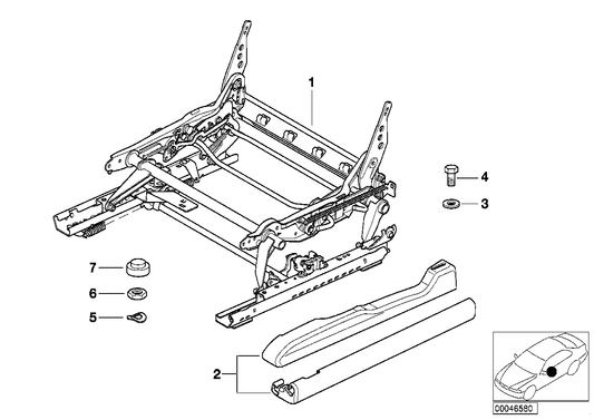 Genuine BMW 52108099434 E53 Covering Seat Rail Right GRAU (Inc. X5) | ML Performance US US Car Parts