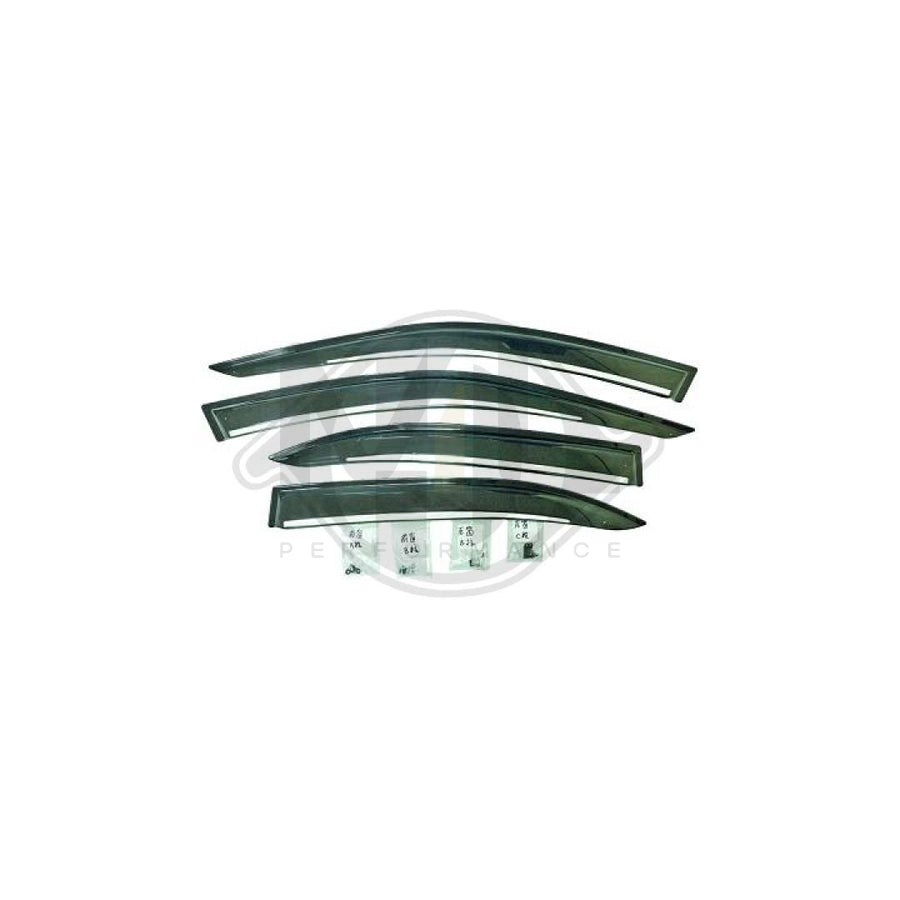 DIEDERICHS HD Tuning 1672120 Wind deflectors suitable for MERCEDES-BENZ C-Class Saloon (W204) Left, Right, with accessories, Chromed edge