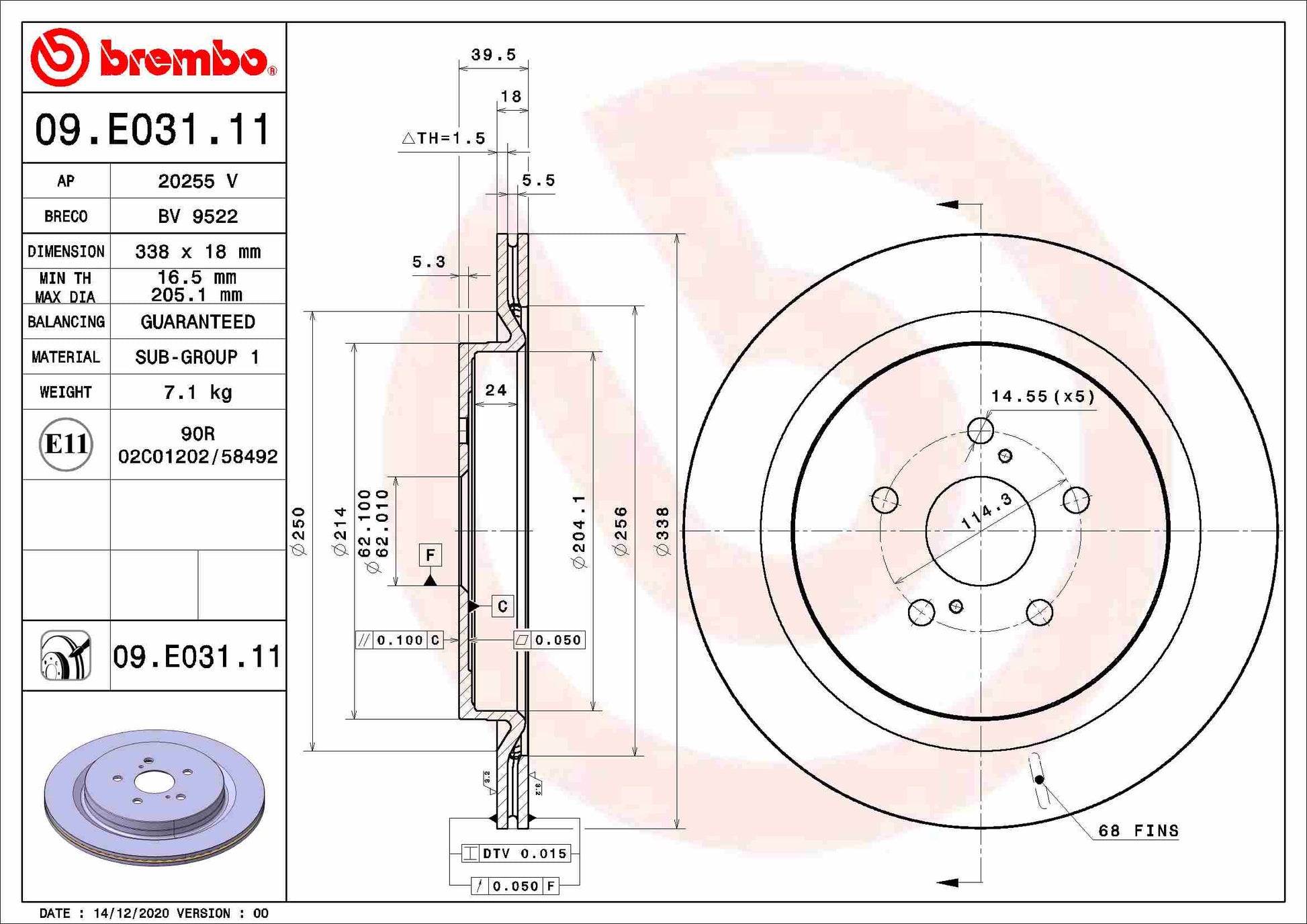 MERITOR MERSJ4098 Disc Brake Caliper Repair Kit