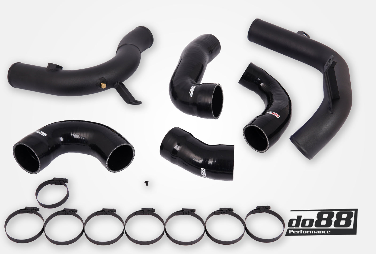 DO88 TR-340-do88-2-S VAG 2.0 TSI EA888 Gen4 (245hp) IC Pressure pipes, Black hoses