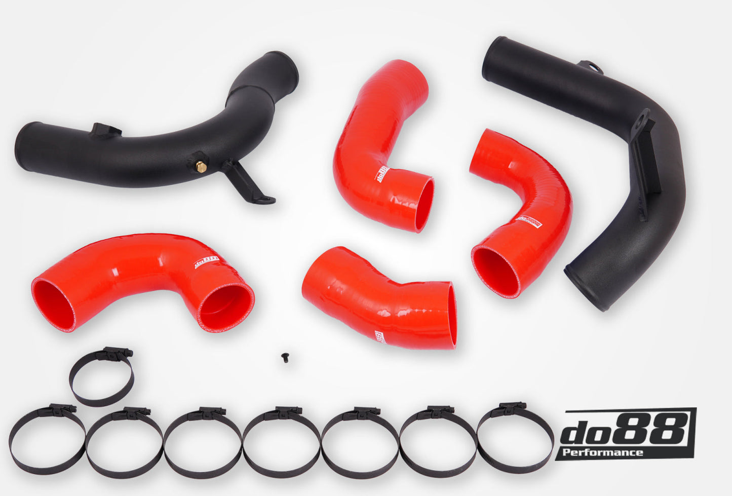 DO88 TR-340-OE-2-R VAG 2.0 TSI EA888 Gen4 (245hp) OEM IC Pressure pipes, Red hoses