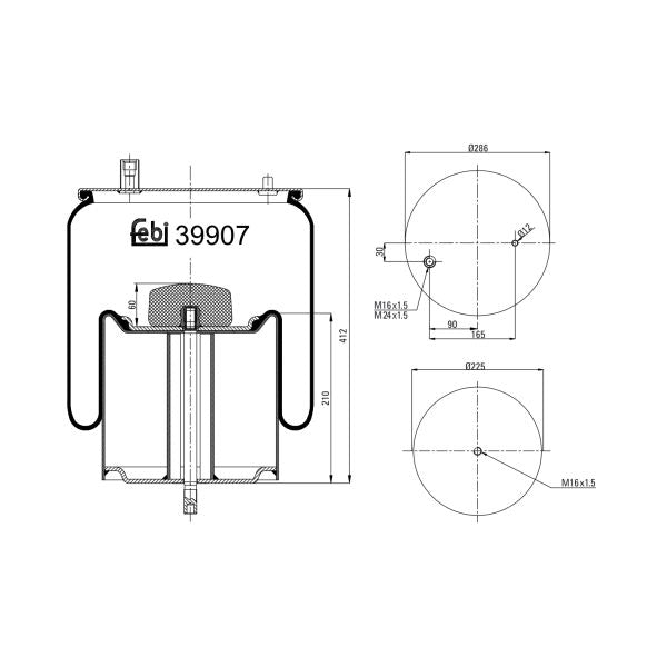 FEBI FE39907 Air Suspension Bellow