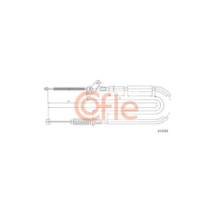 Cofle 17.2715 Hand Brake Cable for Isuzu Trooper