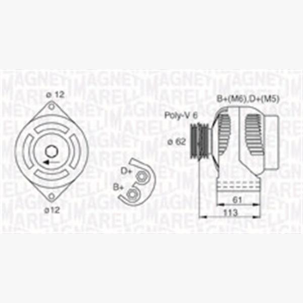 MAGNETI MARELLI 063731885010 Alternator