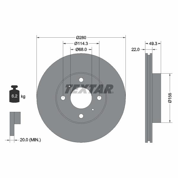 WABCO 4802059212 Brake Caliper Guide Bellow