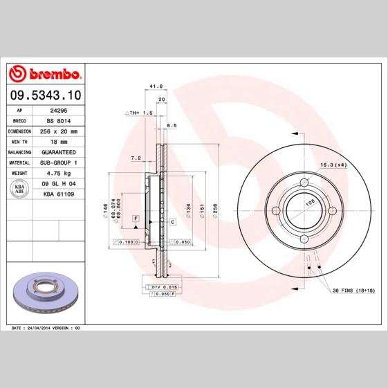 ARIETE 12870-PI Disc Brake Caliper Repair Kit