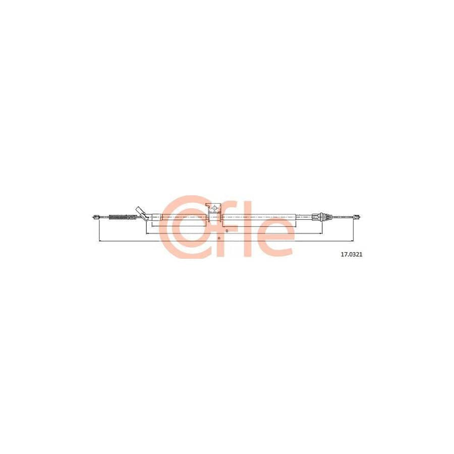 Cofle 92.17.0321 Hand Brake Cable for Nissan Cube (Z12)