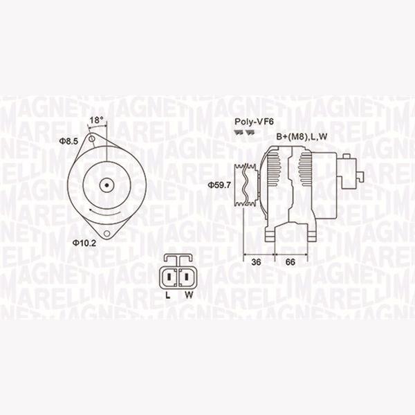 MAGNETI MARELLI 063731901010 Alternator