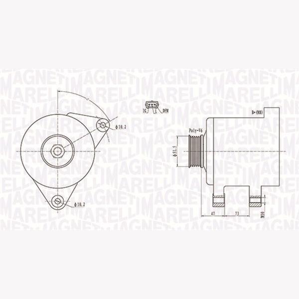 MAGNETI MARELLI 063731569010 Alternator