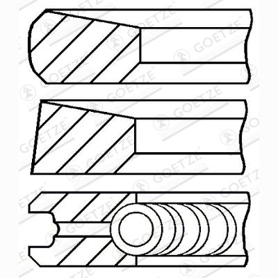 GOETZE 08-287107-00 Piston Ring Kit