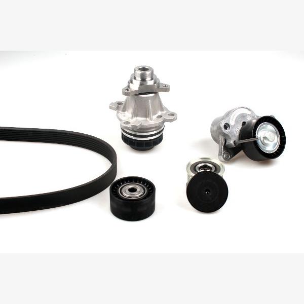 HEPU PK09072 Water Pump + V-Ribbed Belt Kit