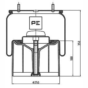 PETERS 084.059-74 Air Suspension Bellow