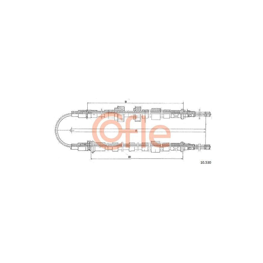 Cofle 92.10.530 Hand Brake Cable